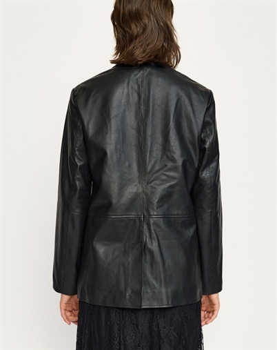 Soft Rebels - SRDella Leather Blazer - Black
